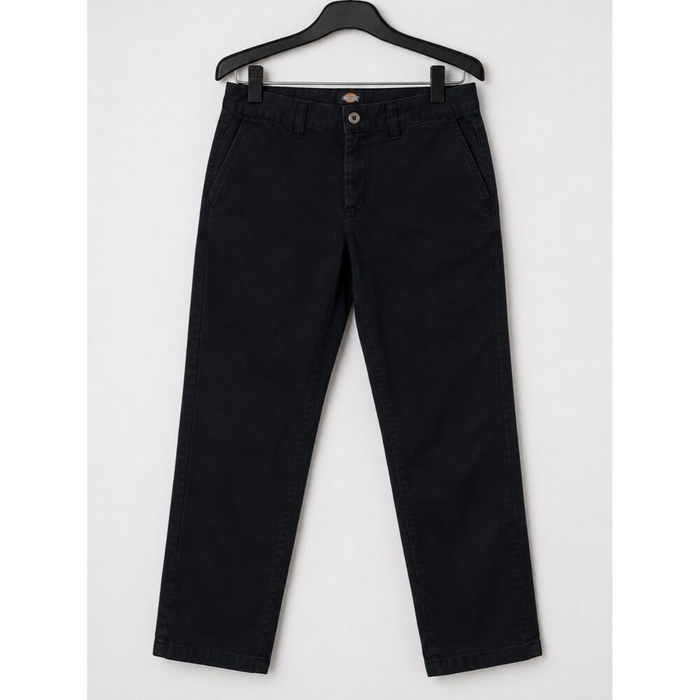 Dickies Womens Black Skinny Work Pants Stretch Twill Chino Utility Pants 26x26